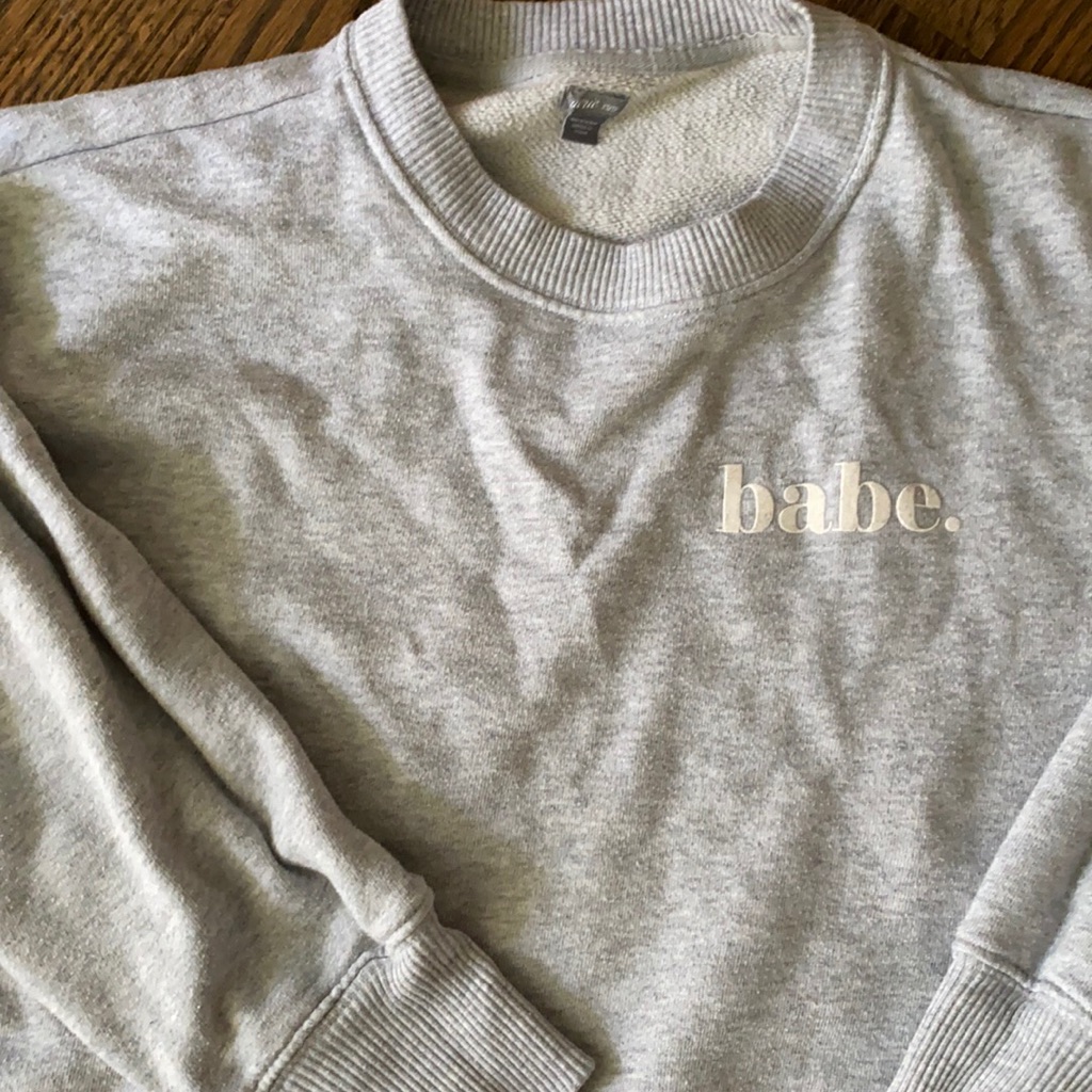 Aerie Grey Sweatshirt Xs Roomy